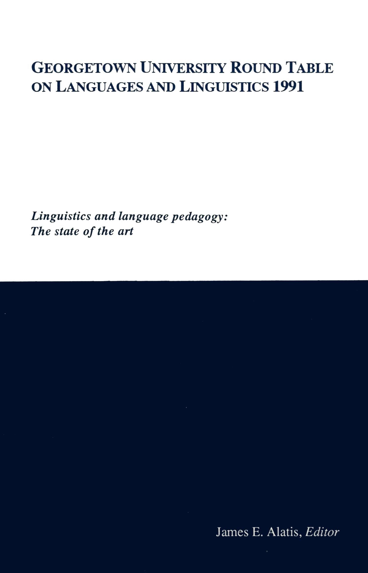 Georgetown University Round Table On Languages And Linguistics