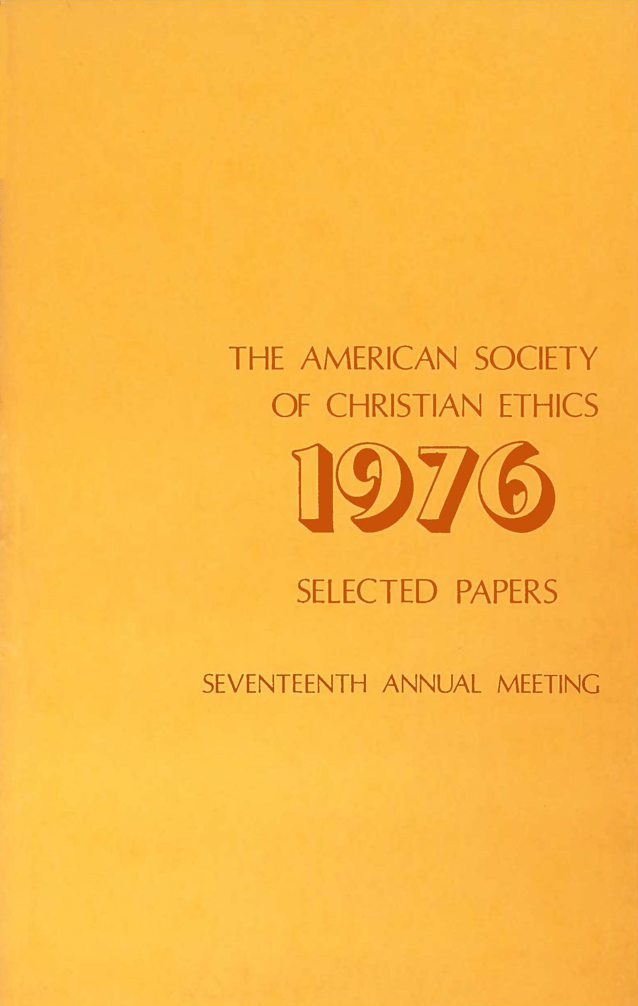 The Annual of the Society of Christian Ethics 1994: With Cumulative Index