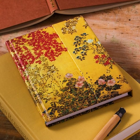 Yellow Japanese Screen with Trees Journal 6.5x8.5