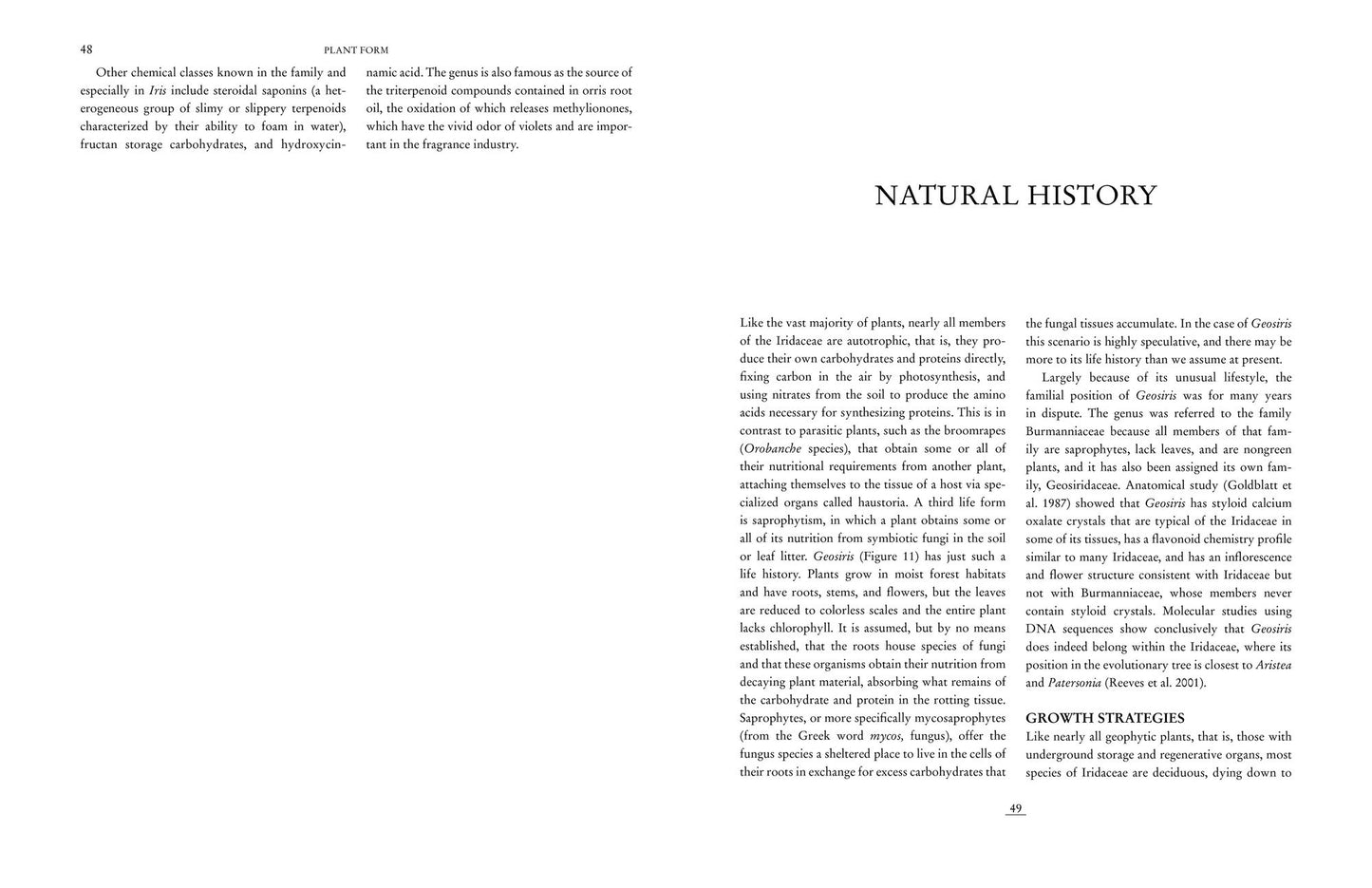 The Iris Family: Natural History and Classification