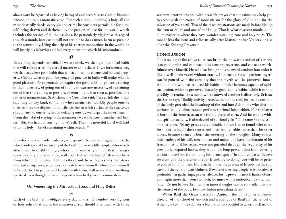 The Arena: Guidelines for Spiritual and Monastic Life