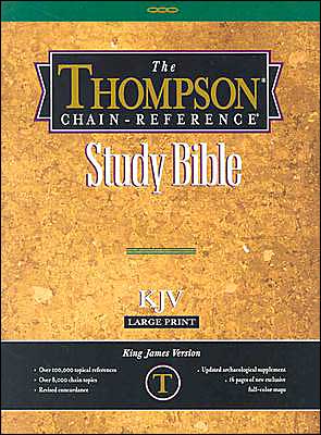Thompson Chain-Reference Study Bible, Large Print (10 Point) Edition: King James Version (KJV), black genuine leather, thumb-indexed, gold-edged