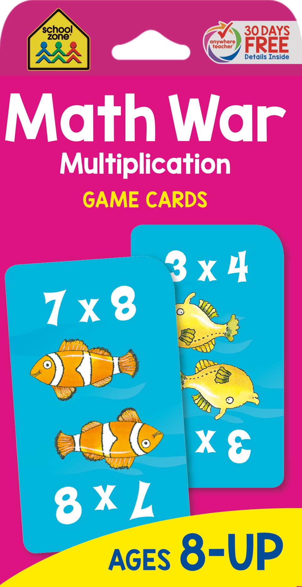 Math War: Multiplication Game Cards