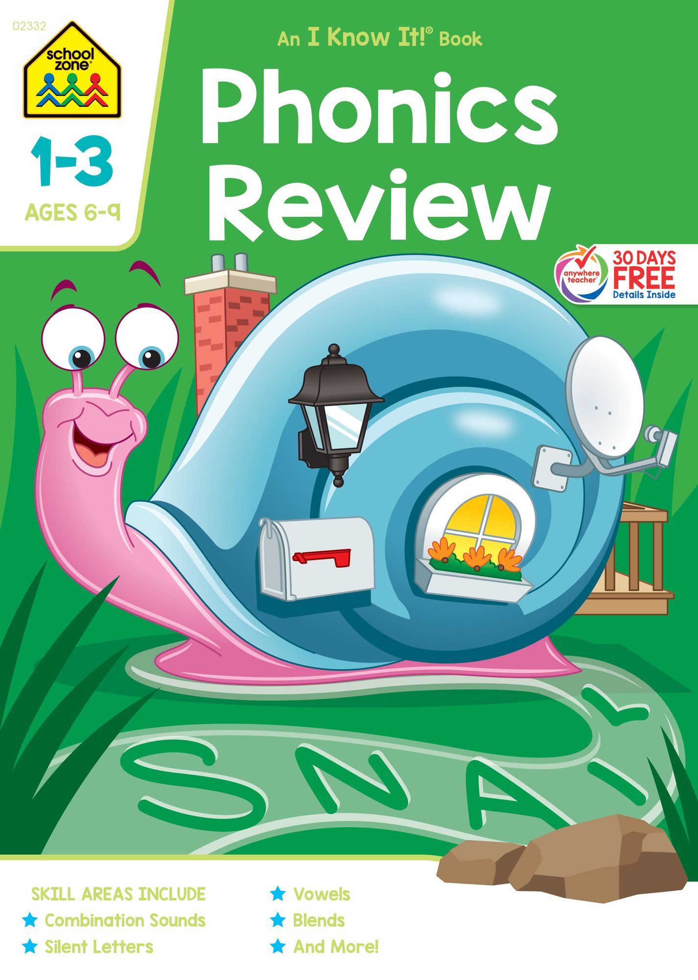 School Zone Phonics Review Grades 2-3 Workbook