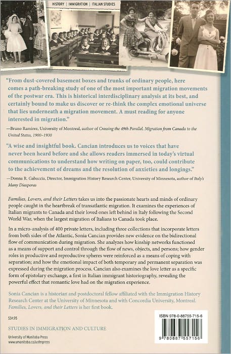 Families, Lovers, and Their Letters: Italian Postwar Migration to Canada