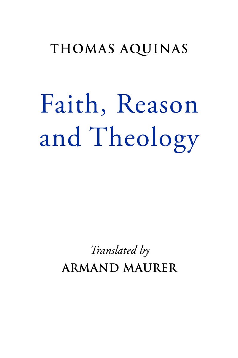 Faith, Reason and Theology