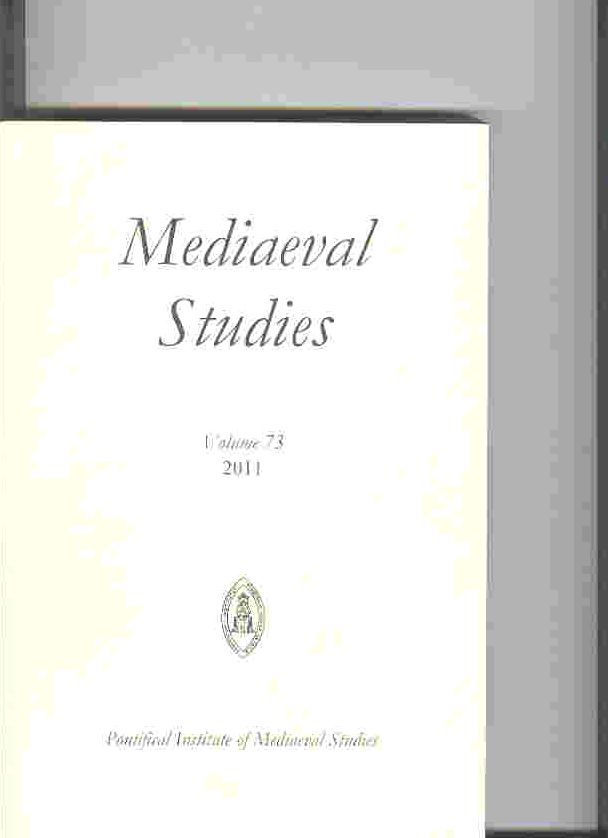 Mediaeval Studies 73 (2011)