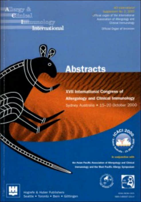 Abstracts - XVII International Congress of Allergology and Clinical Immunology: Syndey, October 15-20 2000