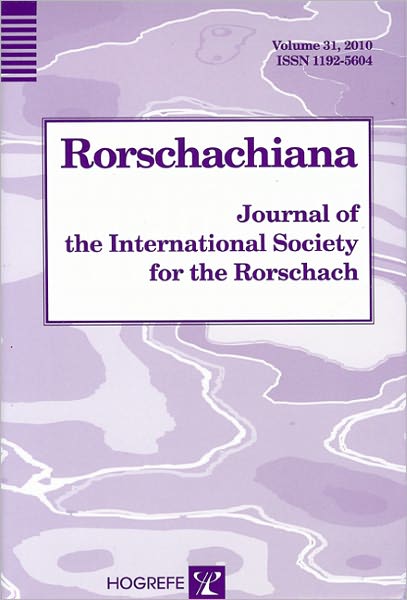 Rorschachiana Vol. 31: Journal of the International Society for the Rorschach,