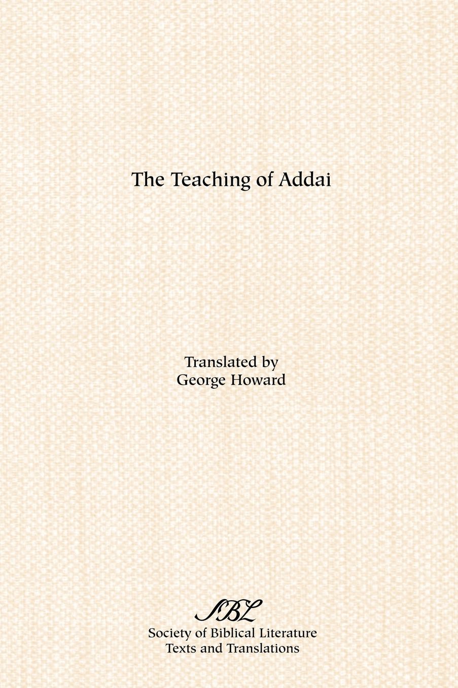 The Teaching Of Addai