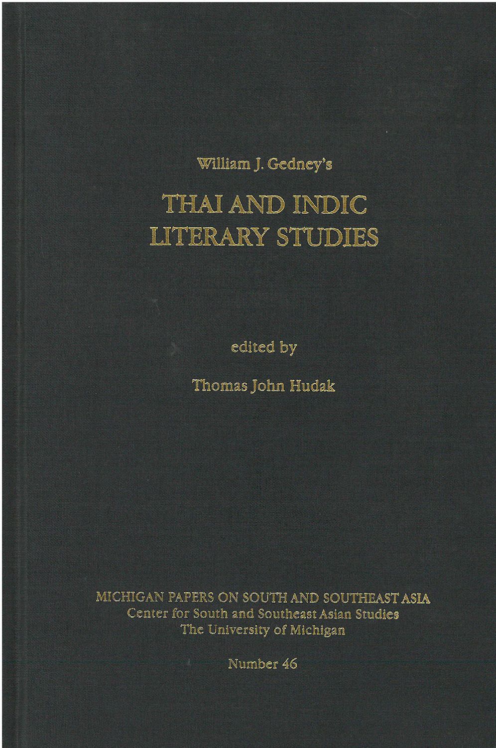 Thai and Indic Literary Studies