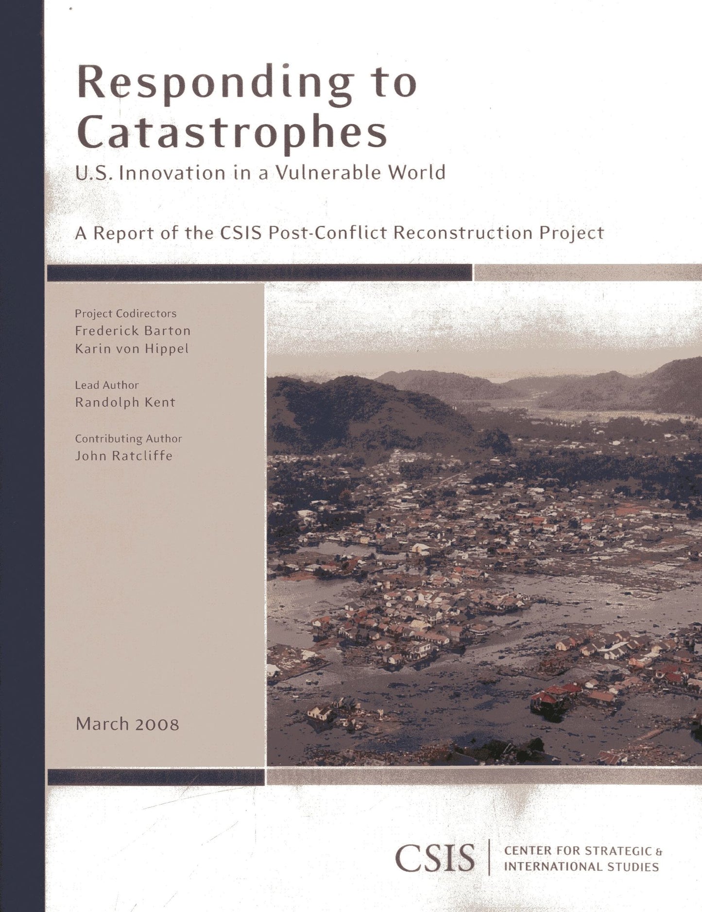 Responding to Catastrophes: U. S. Innovation in a Vulnerable World