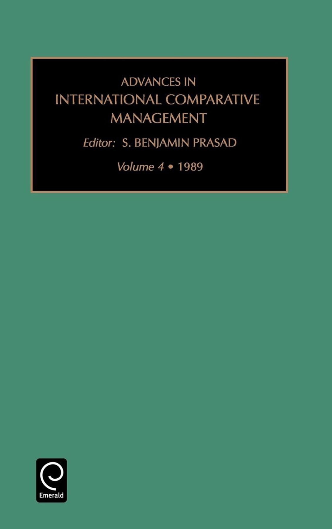 Advances in international comparative management, Volume 4