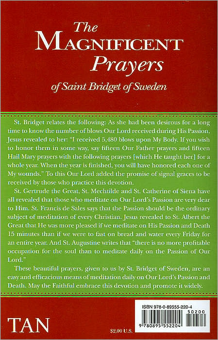 The Magnificent Prayers of Saint Bridget of Sweden: Based on the Passion and Death of Christ
