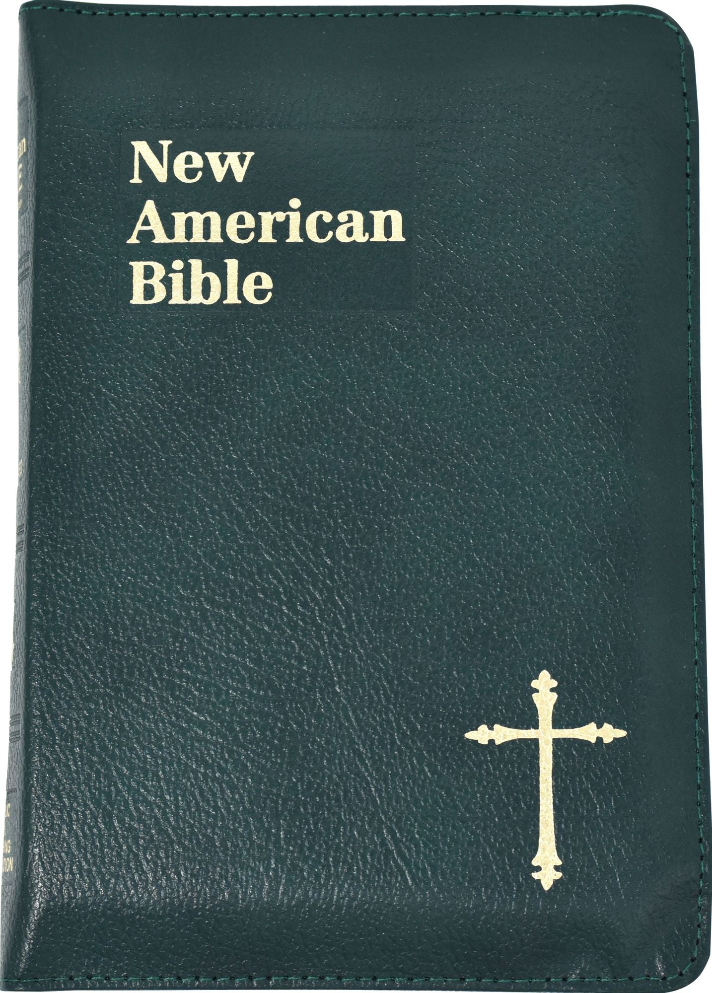 St. Joseph Personal Size Bible: New American Bible (NAB), green bonded leather, zipper closure