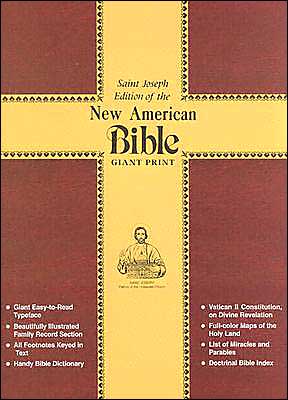 Saint Joseph Edition of the New American Bible: Giant Print-Illustrated (Burgundy Bonded Leather)