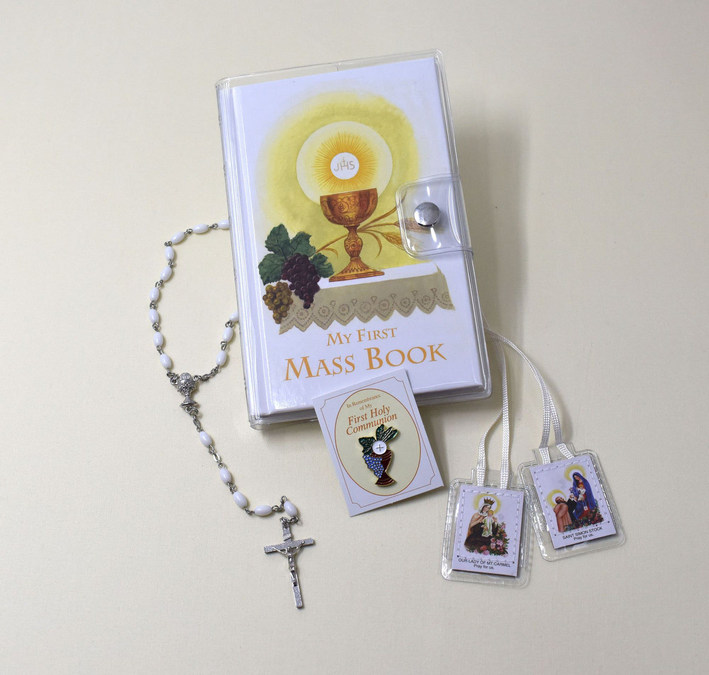 First Mass Book Vinyl Wallet Set: My First Eucharist Edition