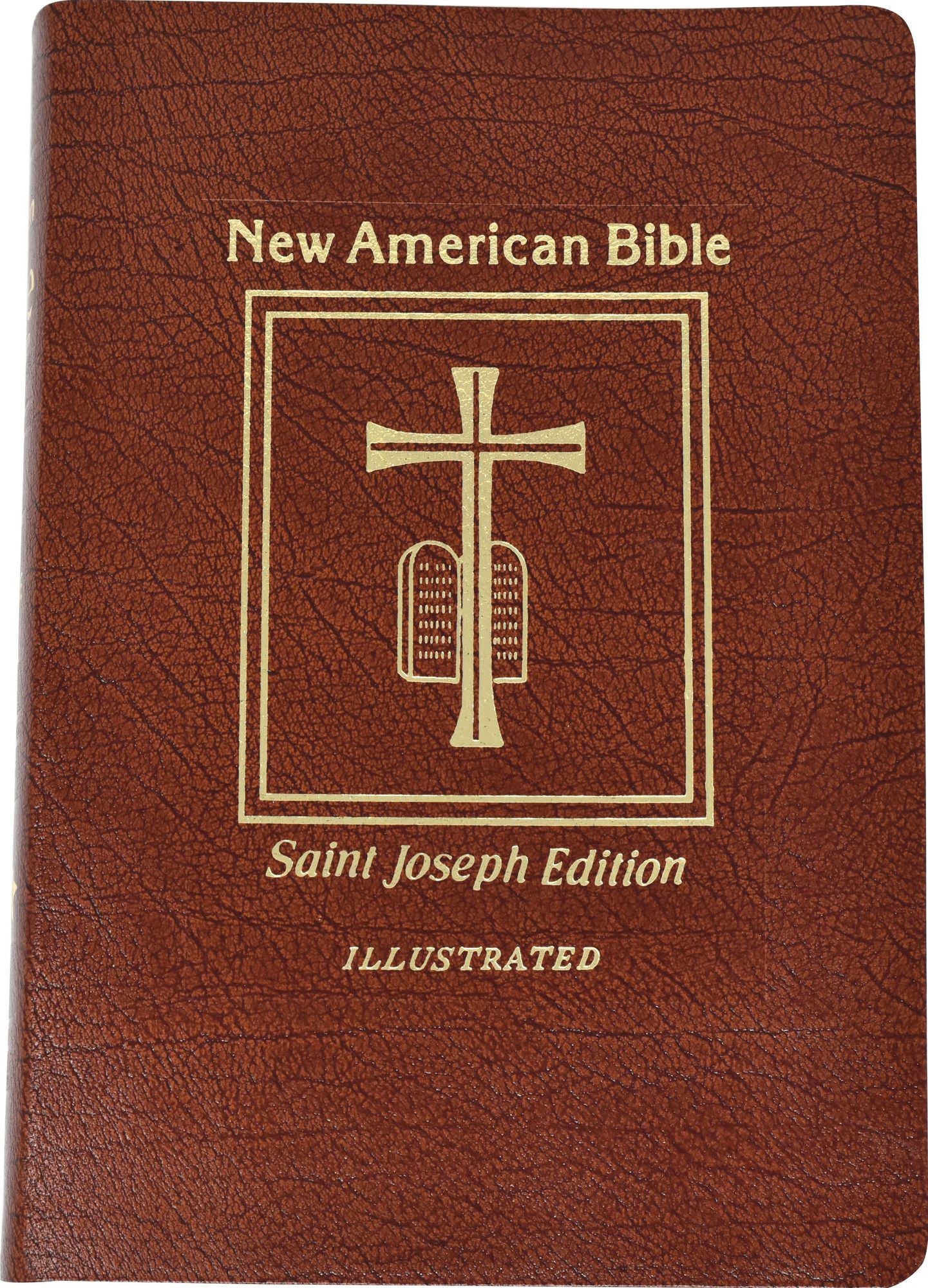 Saint Joseph Gift Bible, Deluxe Medium Size Print Edition: New American Bible (NABRE), brown bonded leather