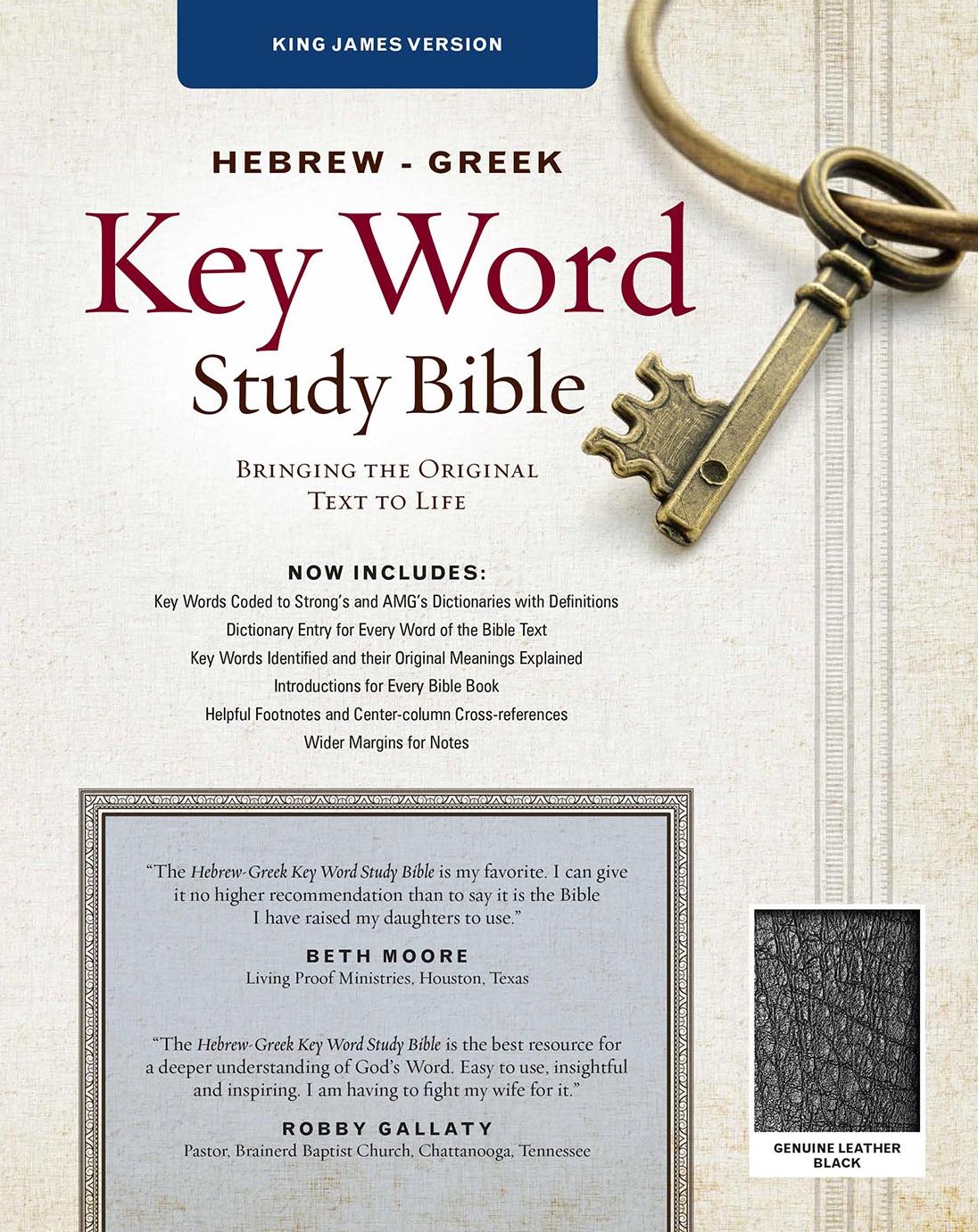 Key Word Study Bible KJV: Genuine Black