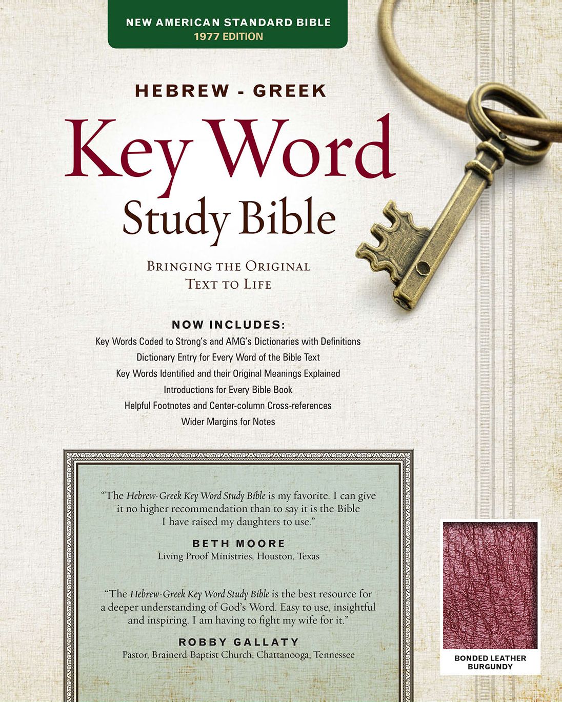 Key Word Study Bible NASB: Bonded Burgundy