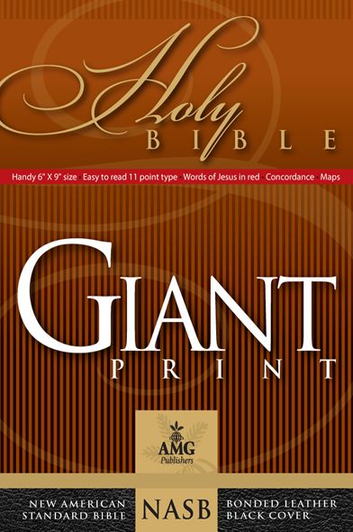 Giant Print Handy-Size Reference Bible: NASB 1977 Edition, Black Bonded Leather
