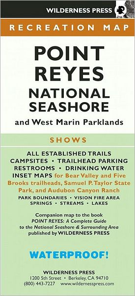 Point Reyes National Seashore, California (West Marin Parklands) Map