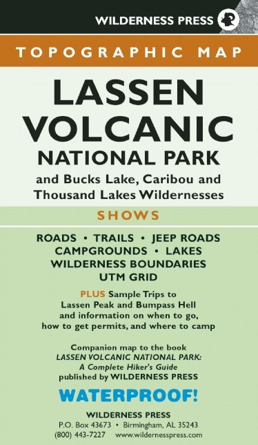 Lassen Vocanic National Park, California Map