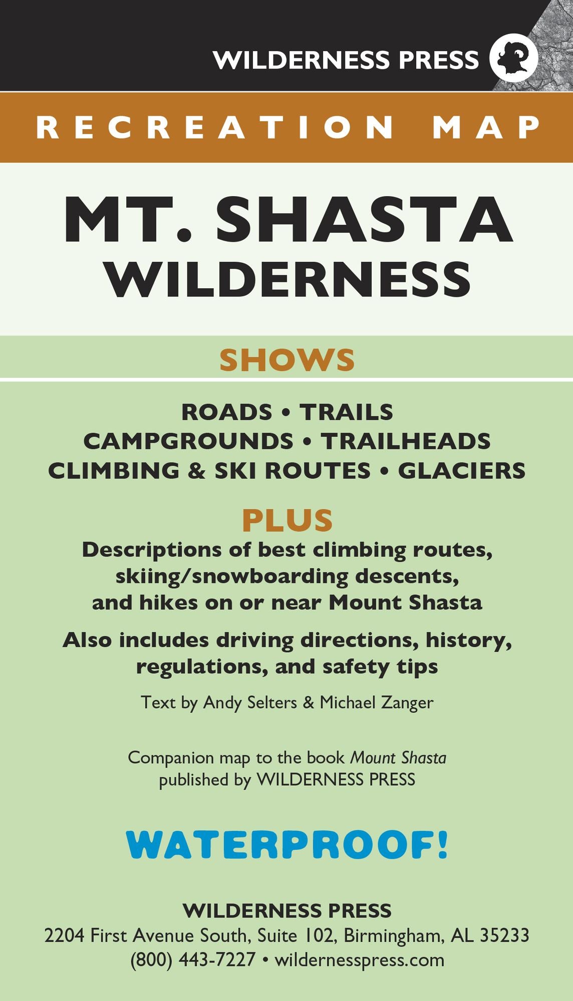 Mt. Shasta Wilderness Recreation Map