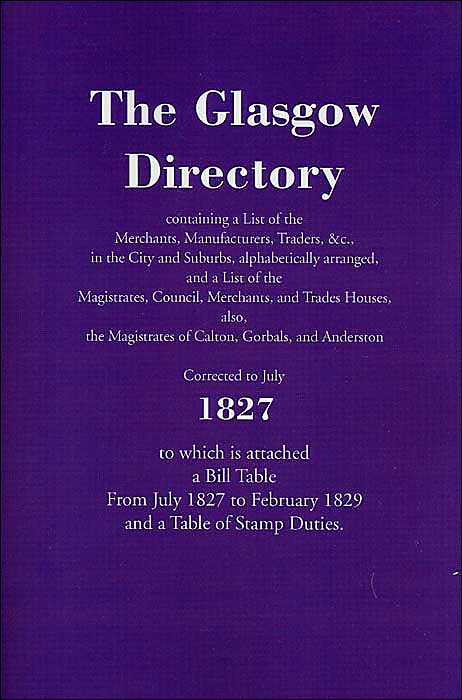 The Glasgow Directory, 1827