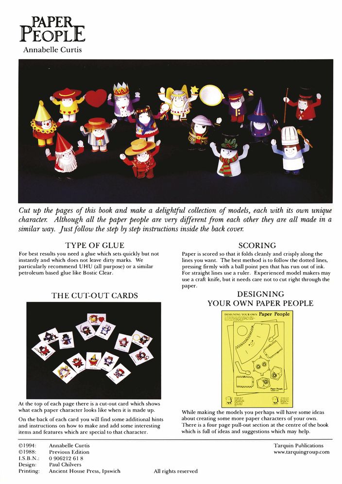 Paper People: A collection of 12 paper characters to cut out and glue toge