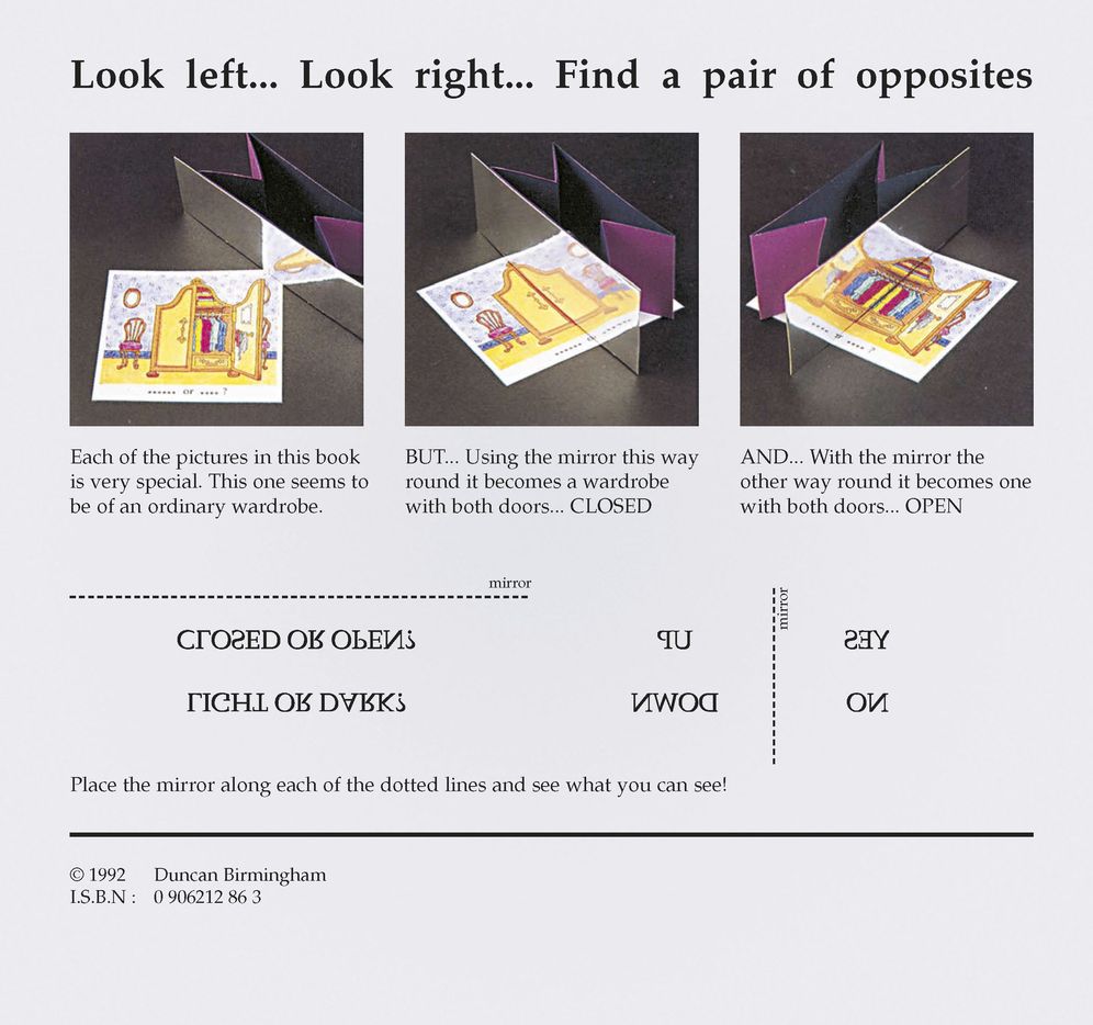Look Twice: Use the mirror to find the pairs of opposites