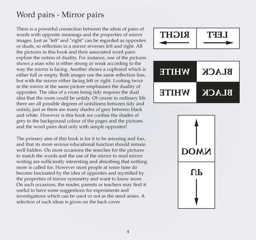 Look Twice: Use the mirror to find the pairs of opposites