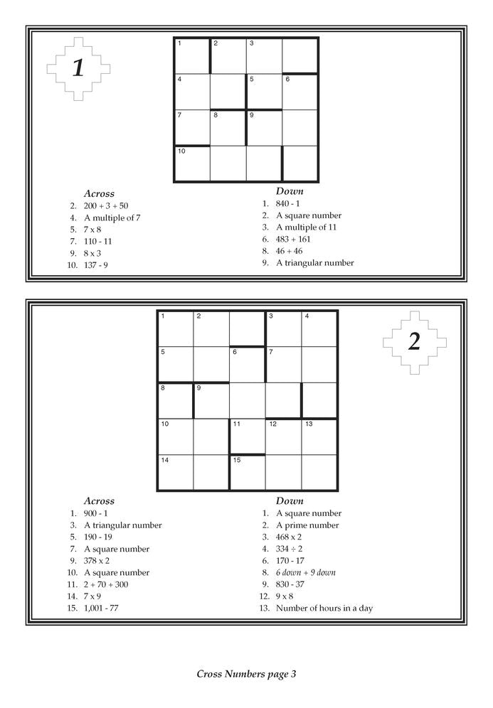 Cross Numbers: A Collection of 32
