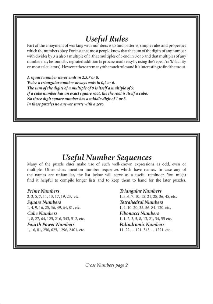 Cross Numbers: A Collection of 32