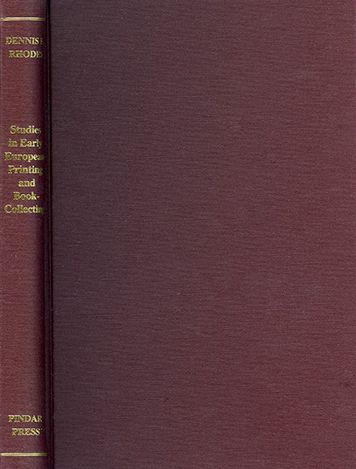 Studies in European Printing and Book-Collecting: Selected Studies