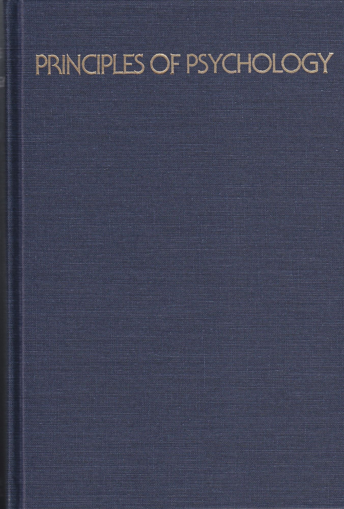 Principles of Psychology 1924-26