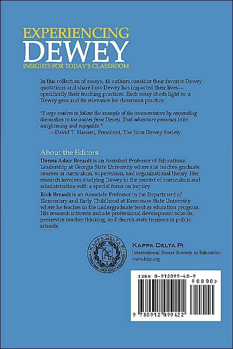 Experiencing Dewey: Insights for Today's Classroom
