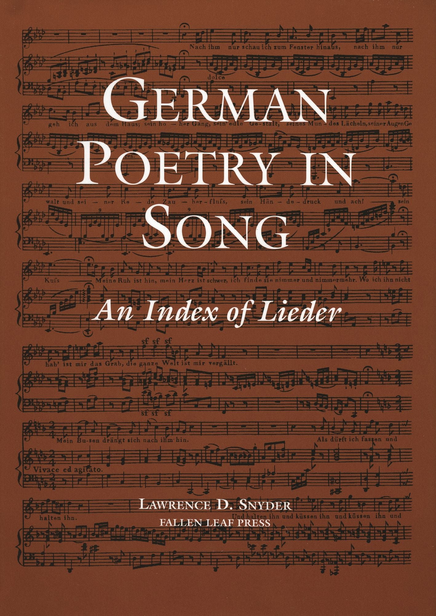 German Poetry in Song: An Index of Lieder