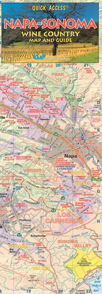Napa Sonoma Wine Country Map & Guide (Quick Access Series)