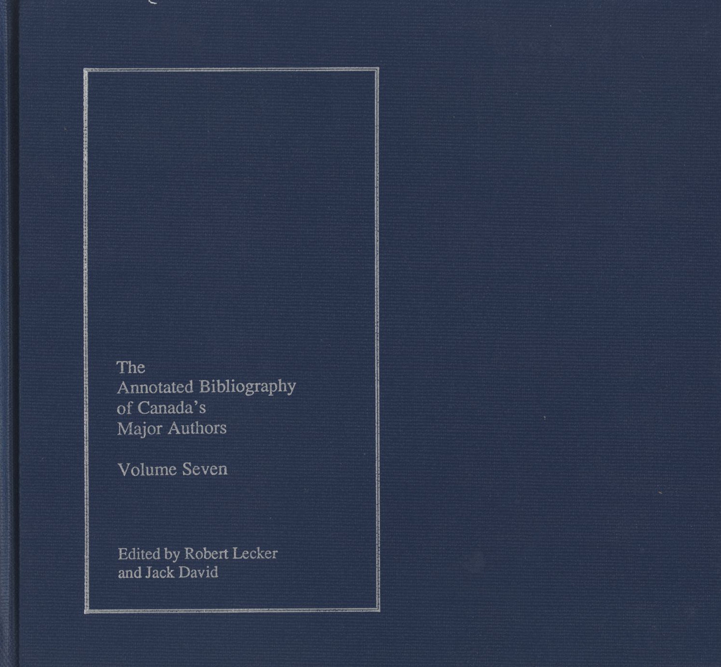 The Annotated Bibliography of Canada's Major Authors