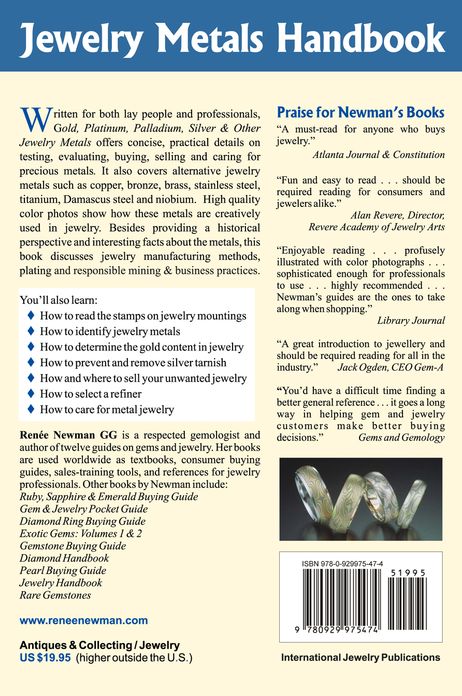 Gold, Platinum, Palladium, Silver and Other Jewelry Metals: How to Test, Select and Care for Them
