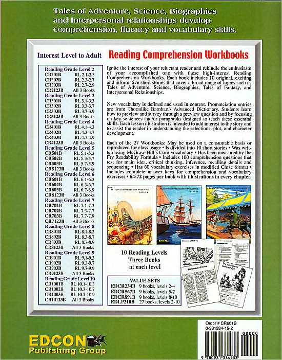 Reading Comprehension Workbook Level 6 (Reading Comprehension and Vocabulary Development Series)