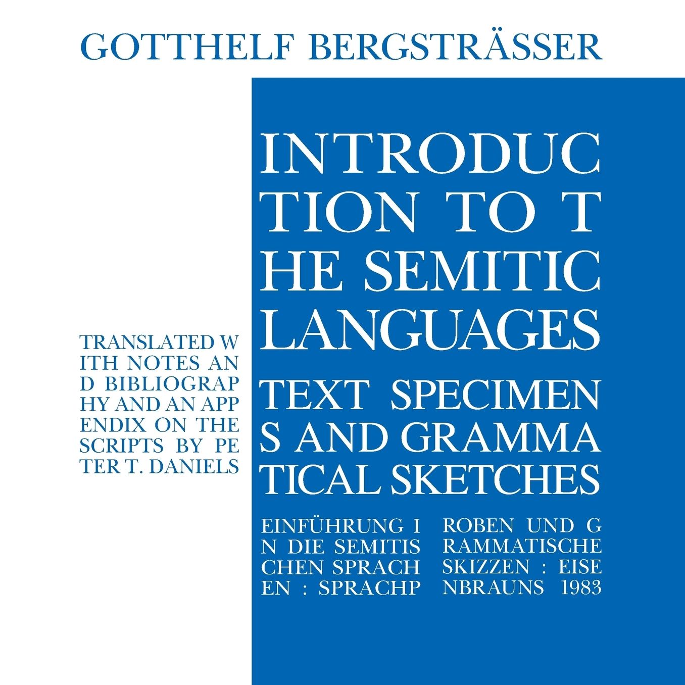Introduction to the Semitic Languages: Text Specimens and Grammatical Sketches