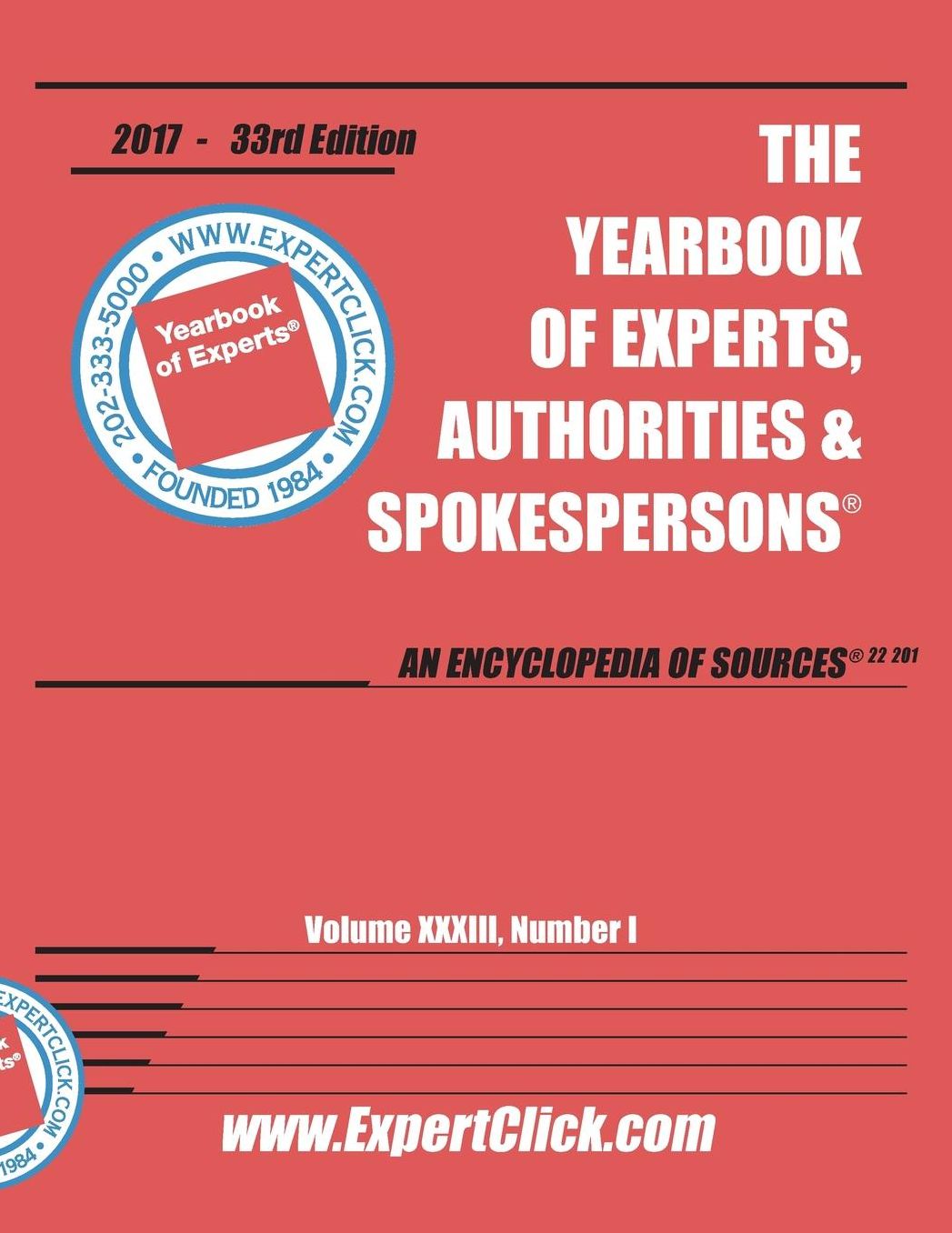 Yearbook of Experts, Authorities & Spokespersons -- 2017