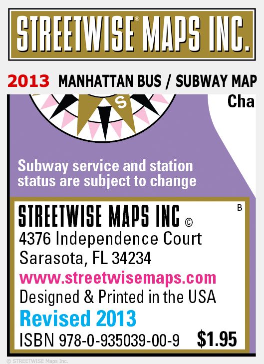 Streetwise Manhattan Bus Subway Map - Laminated Public Transportation Map of Manhattan, NY - Minimetro - Folding Pocket Size Travel Map (2013)