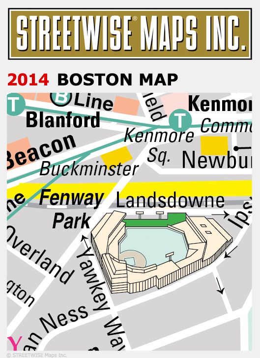 Streetwise Boston Map - Laminated City Center Street Map of Boston, Massachusetts - Folding Pocket Size Travel Map With Metro (2014)