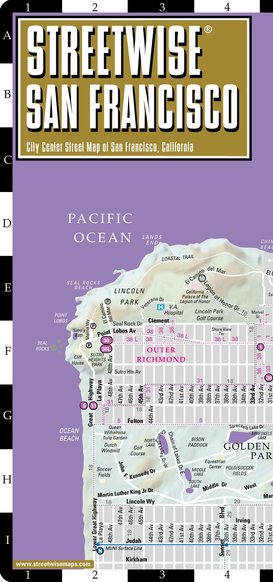 Streetwise San Francisco Map - Laminated City Center Street Map of San Francisco, California - Folding Pocket Size Travel Map With Metro (2015)
