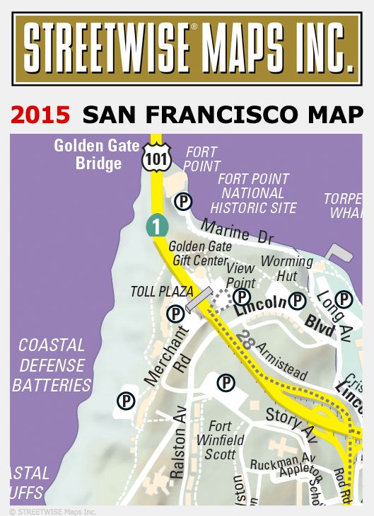 Streetwise San Francisco Map - Laminated City Center Street Map of San Francisco, California - Folding Pocket Size Travel Map With Metro (2015)