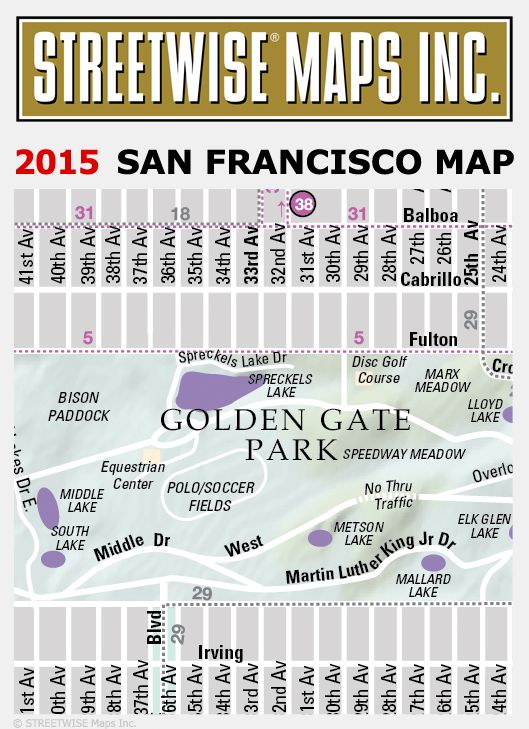 Streetwise San Francisco Map - Laminated City Center Street Map of San Francisco, California - Folding Pocket Size Travel Map With Metro (2015)