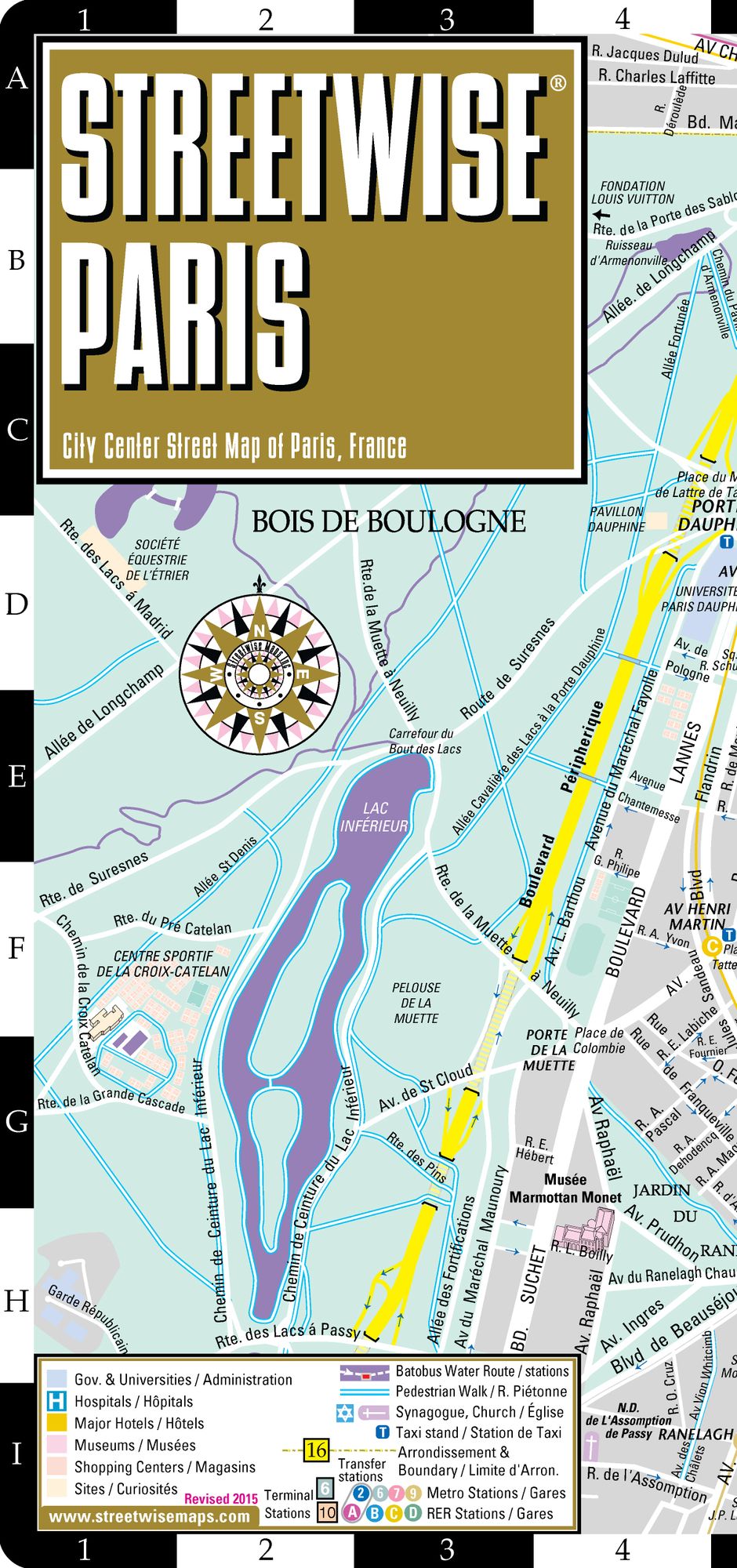 Streetwise Paris Map - Laminated City Center Street Map of Paris, France - Folding Pocket Size Travel Map With Metro (2015)